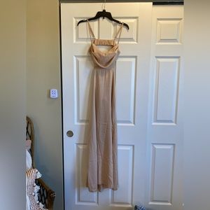 Beige Cut Out Dress